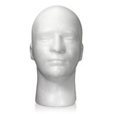 Mousse de polystyrène mâle tête d'affichage de modèle de support de mannequin